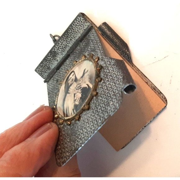 St Theresa of Little Flower Metal Notepad with Paper Germany Vintage Antique? - Picture 3 of 12